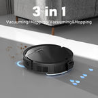 Robot Vacuum And Mop, 3 In 1 Combo Cleaner For Home With Pet Hair And Hard Floor, 5000Pa Suction, 120 Mins Run Time,Self-Charging,Super Thin Body